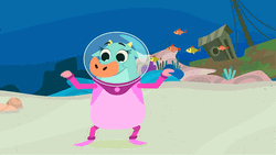 Playkids Character Dancing Underwater GIF
