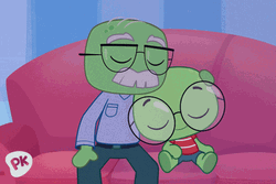 Playkids Sleeping While Sitting On In Couch GIF