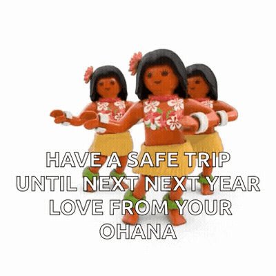 Playmobil Dolls Dancing Hula Say Have Safe Trip GIF