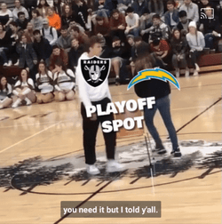 Playoff Spot LA Raiders Chair Game Meme GIF