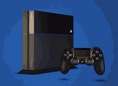 PlayStation Controller Next To Console GIF