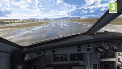 PlayStation VR Game In Cockpit GIF