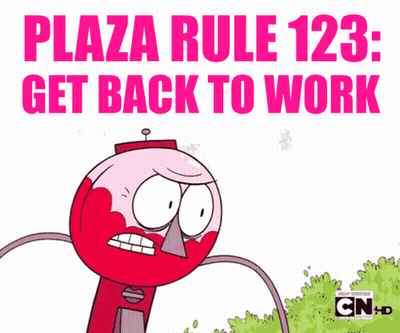 Plaza Rule 123 Get Back To Work GIF
