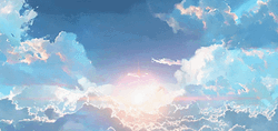 Pleasant Blue Anime Sky GIF