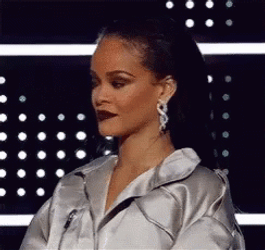 Pleasantly Impressed Superstar Rihanna GIF