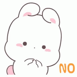 Please Dont Go Cute Animated Bunny No GIF