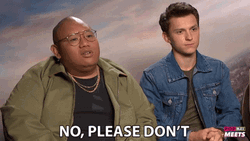 Please No Jacob Batalon And Tom Holland GIF