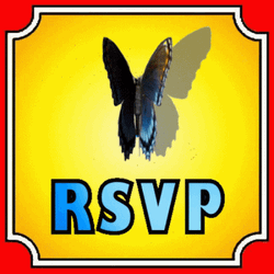 Please Reply Butterfly Invitation Card GIF