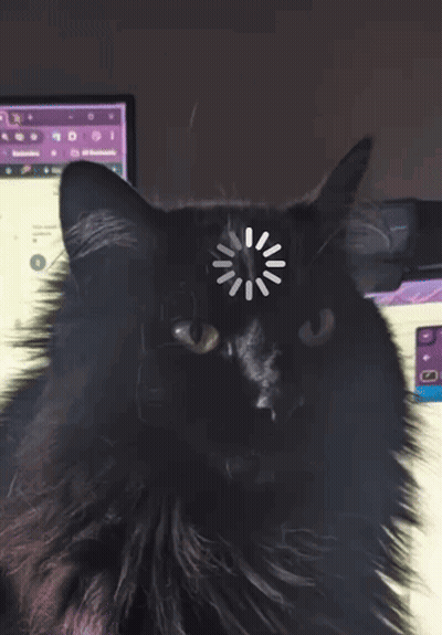 Please Wait Loading Sign With Left Arrow GIF