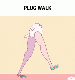 Plug Walk With Long Legs GIF