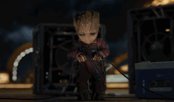 Plugging Baby Groot Wires GIF