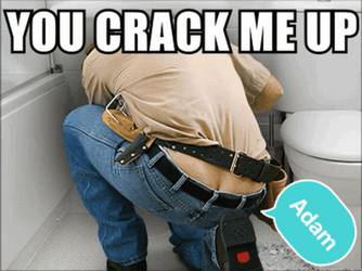 Plumber Boy Needs Some Cover Up GIF
