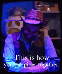 Plumber Demonstrating His Job GIF
