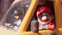 Plumber Super Mario Brothers Van GIF