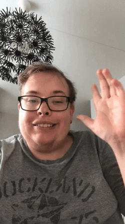 Plus Sized Woman Waving Suh Dude GIF
