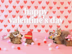 Plush Squirrel Happy Valentine's Day GIF