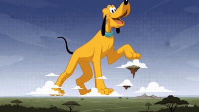 Pluto Standing On One Leg GIF