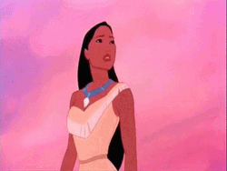 Pocahontas Standing On A Cliff