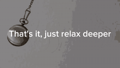 Pocket Watch Hanging From Chain Saying That's It Just Relax Deeper GIF
