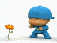 Pocoyo And Flower Dancing  GIF