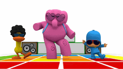 Pocoyo Disco Dance With Friends GIF