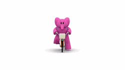 Pocoyo Elly Riding A Bicycle  GIF