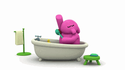 Pocoyo Elly Shower Time  GIF