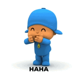 Pocoyo Hiding His Laugh  GIF