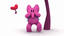 Pocoyo Nervous Pink Elly  GIF