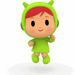 Pocoyo Nina Cheerful Dance  GIF