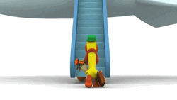 Pocoyo Pato Riding A Plane  GIF