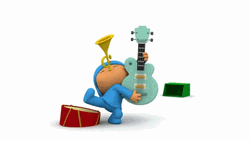Pocoyo Playing Musical Instruments  GIF