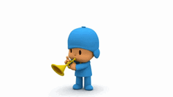Pocoyo Playing Trumpet GIF
