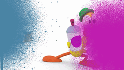 Pocoyo Proud Pato Mural Painting  GIF