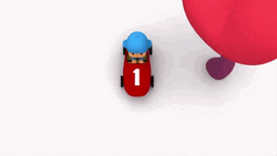 Pocoyo Red Race Car  GIF