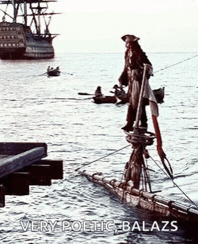 Poetic Balazs Poster Pirate On Boat GIF