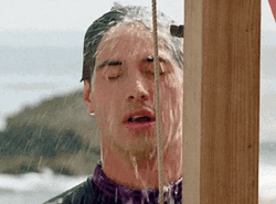 Point Break Keanu Reeves Shower GIF