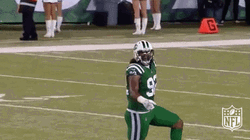 Pointing And Hopping Celebration Jets GIF