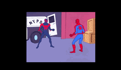Pointing Animated Spiderman GIF