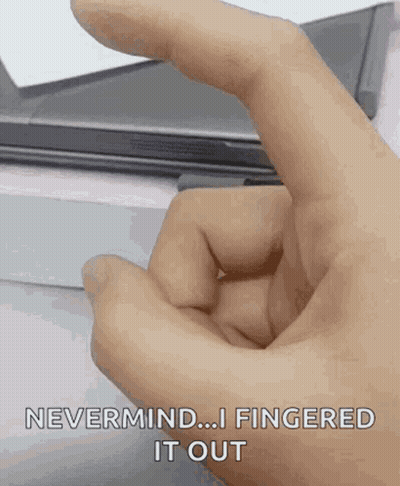 Pointing Finger With Nevermind I Fingered It Out GIF