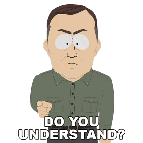 Pointing Man Asking Do You Understand Sticker