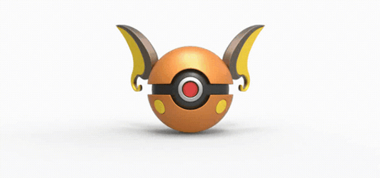 Poke Ball Looking Like Pokemon Raichu GIF