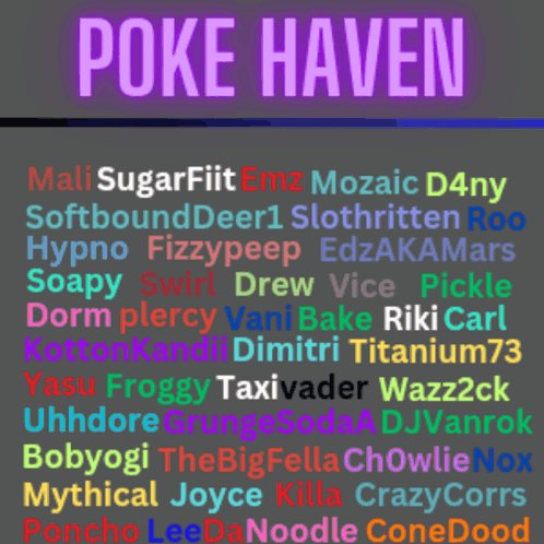 Poke Haven Poster With Names GIF