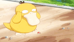 Pokeball Capturing Psyduck Pokemon GIF