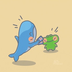 Pokemon Card Dolphin And Frog GIF