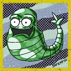 Pokemon Card Green Worm GIF
