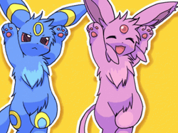 Pokemon Cute Dance Umbreon Espeon GIF