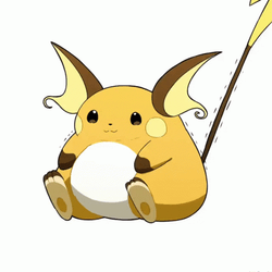 Pokemon Fat Raichu Lying Down GIF