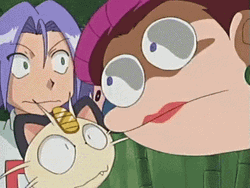 Pokemon Funny Team Rocket Jessie James Meowth  GIF