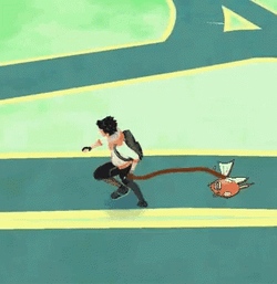 Pokemon Go Player With Magikarp GIF